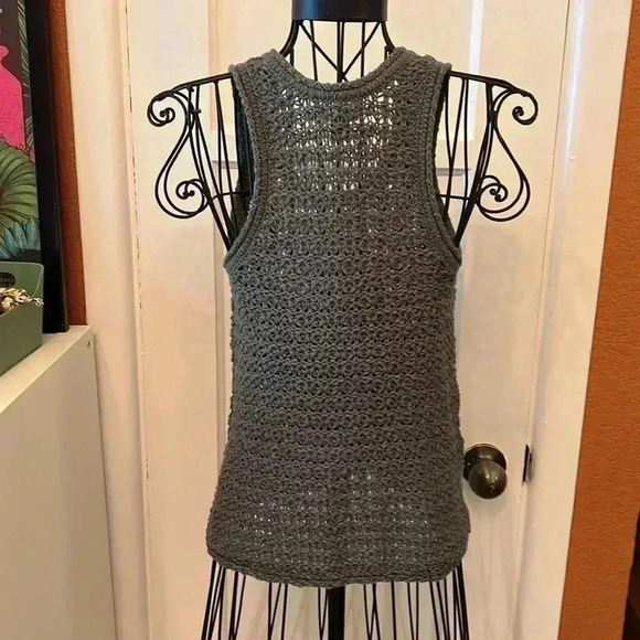 Aerie Knit Crochet Tank Top-Sz XS - Picture 6 of 6